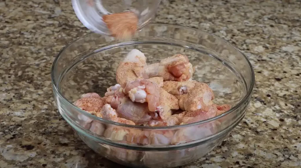 Seasoning the lemon pepper wings